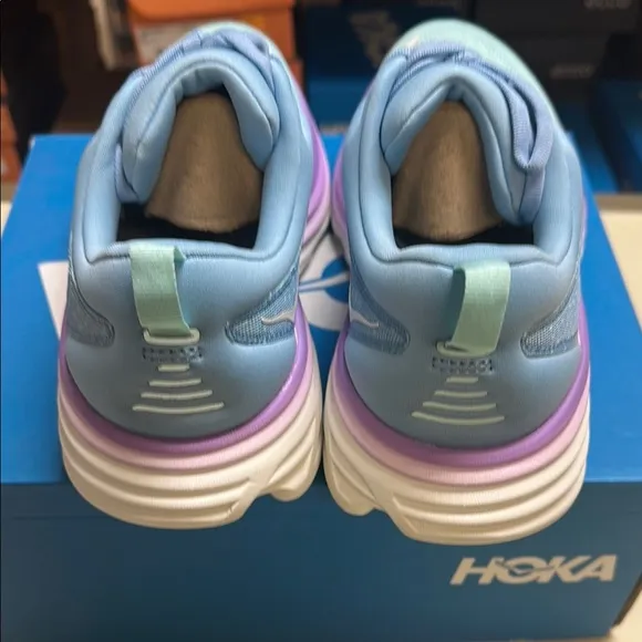 - CLEARANCE!! Hoka Bondi 8 Women’s Blue and Purple Running Shoes