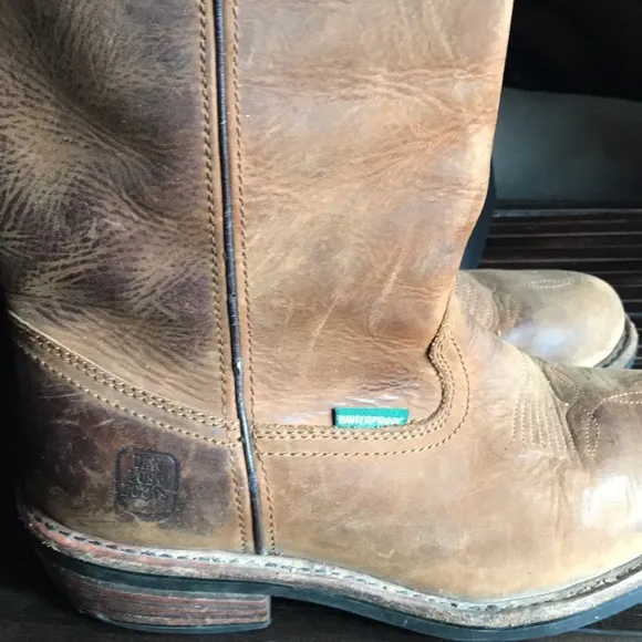 🛍️ DAN POST Brown Leather Waterproof Cowboy Boots