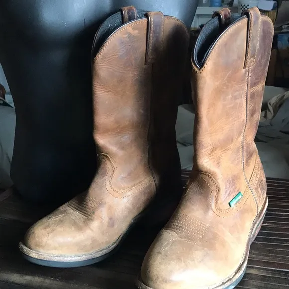 🛍️ DAN POST Brown Leather Waterproof Cowboy Boots