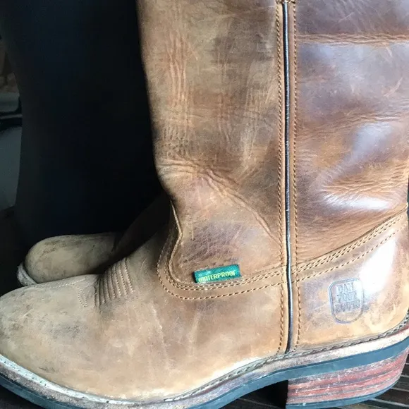 🛍️ DAN POST Brown Leather Waterproof Cowboy Boots