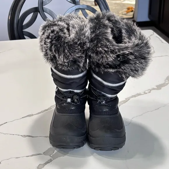 🆕 Kamik | NWT Snow Gypsy Youth Girls Snow Boots Faux Fur Sz 10
