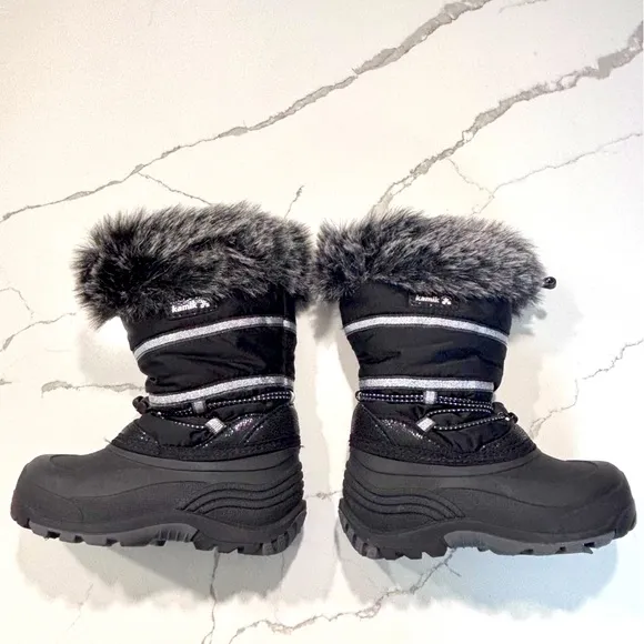 🆕 Kamik | NWT Snow Gypsy Youth Girls Snow Boots Faux Fur Sz 10