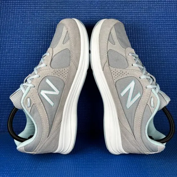 🔴 NEW BALANCE 877 v1 Women`s Size 8.5 Grey Light Blue Walking Shoes WW877SB
