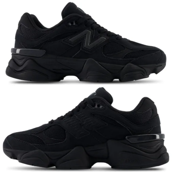 . New Balance 9060 Black/Black Boys' Grade School Tennis Shoes