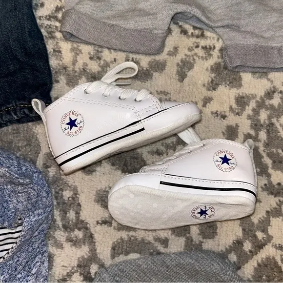 12 Piece Baby Boy Size 3-6M Mixed Bundle &amp; Converse All-Star Crib Shoes (Size 3)