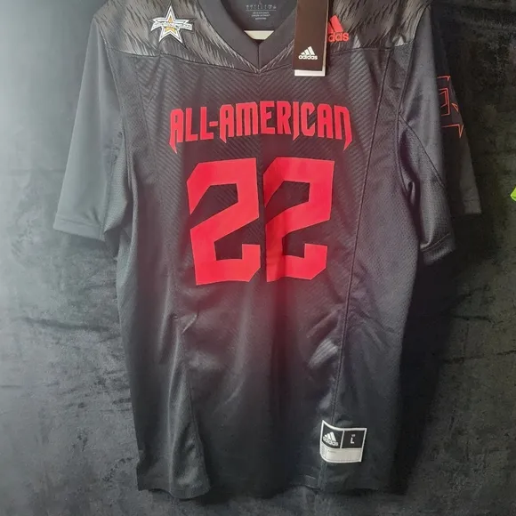 2-Adidas Jersey Nfl ALL AMERICAN BOWL  HG4440 Size L green and black