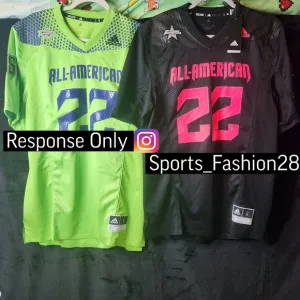 2-Adidas Jersey Nfl ALL AMERICAN BOWL  HG4440 Size L green and black