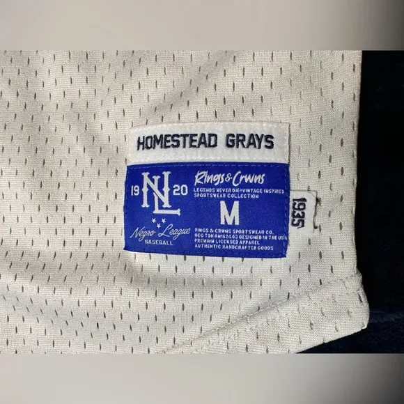 #20 Homestead Grays Mesh Button Down Jersey