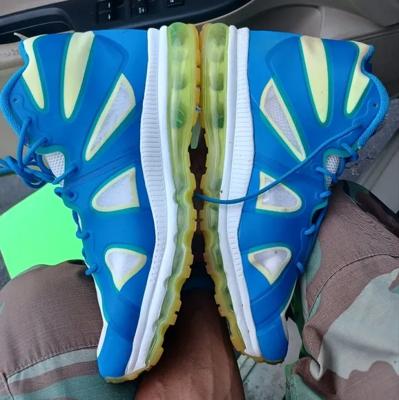 2011 Nike Air Max Ken Griffey Jr Fury Fuse Sprite #24 Mens 14 Blue Lime Green