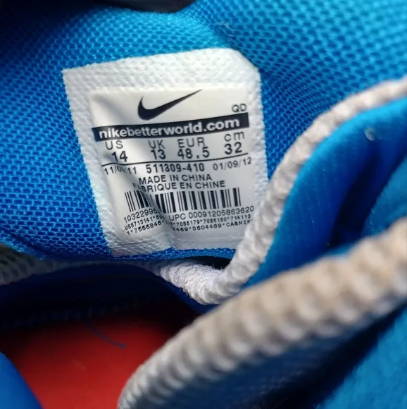 2011 Nike Air Max Ken Griffey Jr Fury Fuse Sprite #24 Mens 14 Blue Lime Green