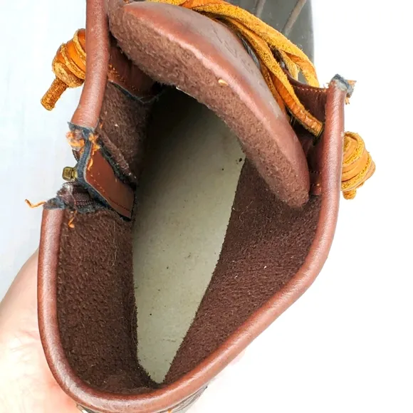 28) SPERRY Lace-Up Duck Boots Zipper Sz. 6 (Big Girl)