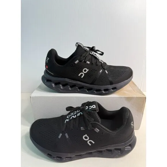 .6006 On Cloudsurfer, All Black, Womens Running Shoes-US 8.5 Womens