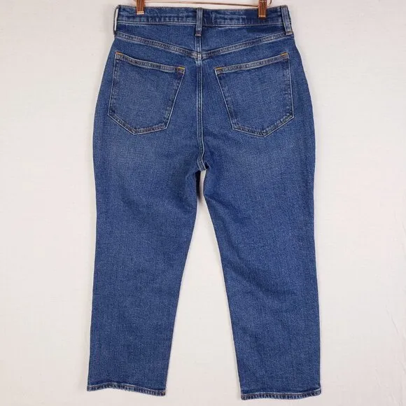 Abercrombie &amp; Fitch Ankle Straight Jean Ultra High Rise Curve Love size 29 Short
