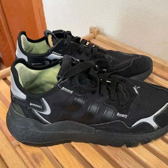 Adidas 3M Scotchlite Nite Jogger Core Black Trainer Sneakers Men’s 9.5 EE5884