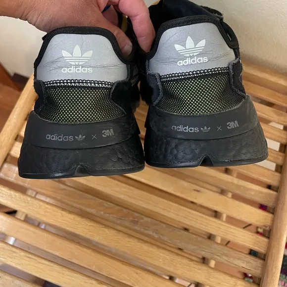 Adidas 3M Scotchlite Nite Jogger Core Black Trainer Sneakers Men’s 9.5 EE5884