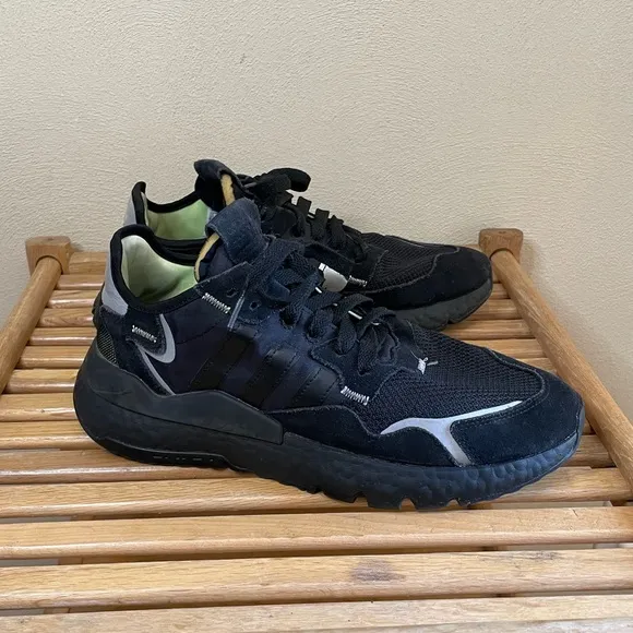 Adidas 3M Scotchlite Nite Jogger Core Black Trainer Sneakers Men’s 9.5 EE5884