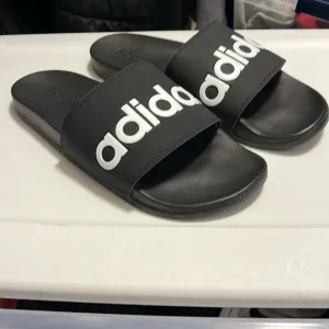 Adidas Adilette Comfort B42207 Slides Sandals Shoes new black white Mens Size 11