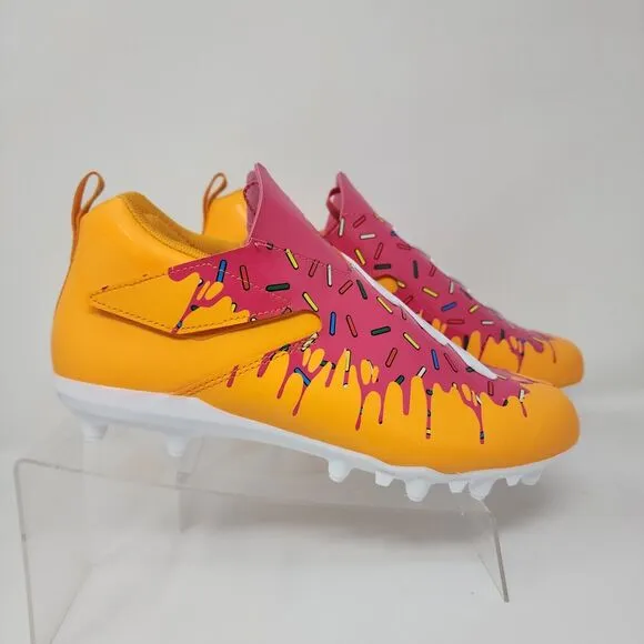 Adidas Adizero Football Cleats Youth Mens 6 Orange Simpsons Freak Spark J Donut