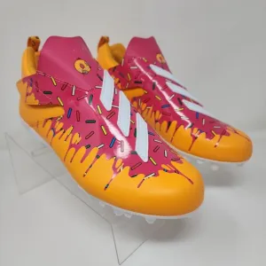 Adidas Adizero Football Cleats Youth Mens 6 Orange Simpsons Freak Spark J Donut