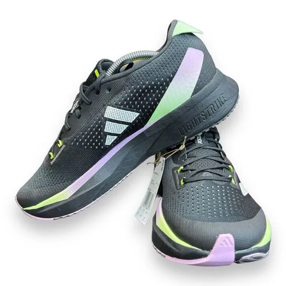 adidas Adizero SL Core Black Zero Metallic Green Spark Men Sz 10.5 Running
