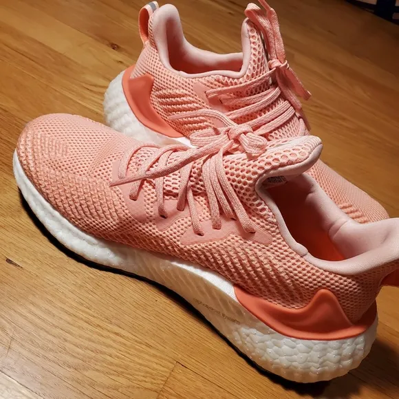 Adidas Alphaboost Sneakers Coral Men's Size 6/ Fits Woman's Size 7.5
