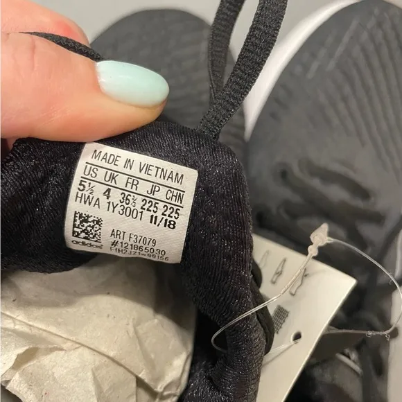 Adidas Black and White Athletic Shoes