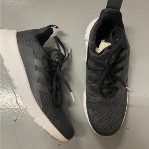 Adidas Black and White Athletic Shoes