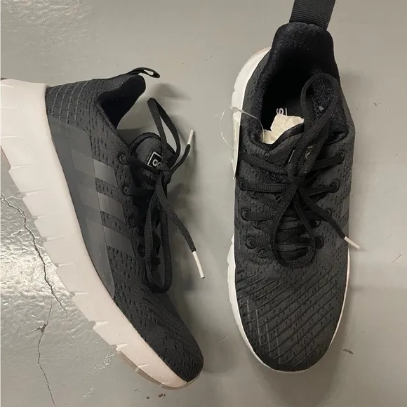 Adidas Black and White Athletic Shoes