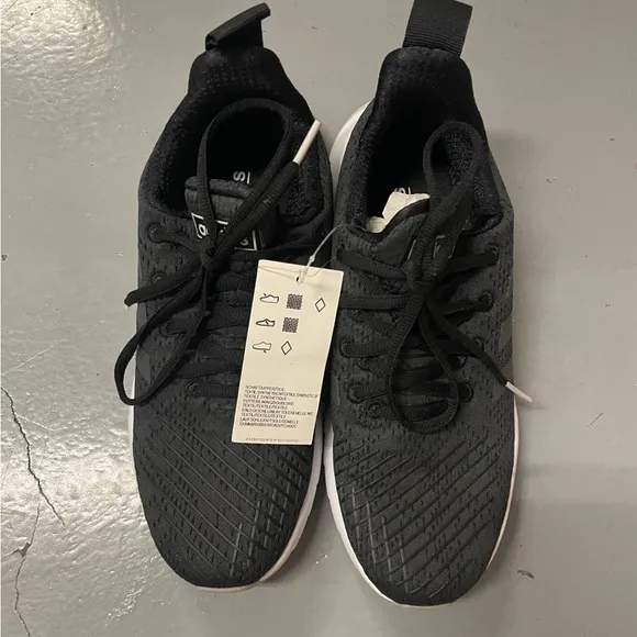 Adidas Black and White Athletic Shoes