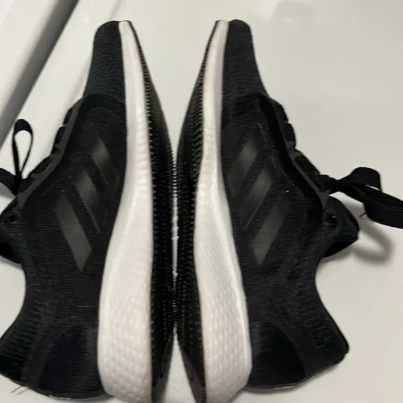 Adidas Black Athletic Sneakers Knit Mesh Design