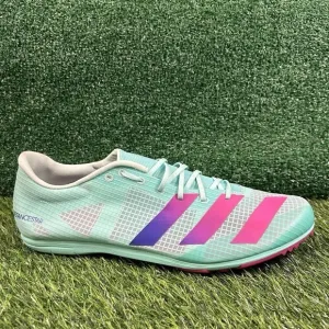 Adidas Distancestar Mens 14 Blue Purple Shoes Sneakers Track &amp; Field Running NEW