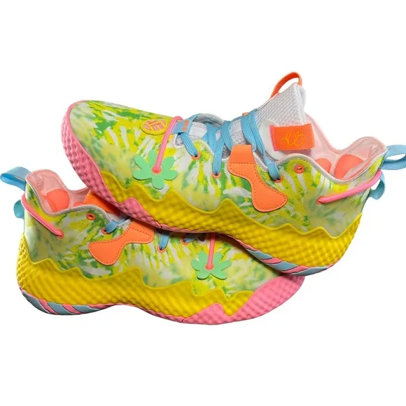 Adidas Harden Vol 6 Multicolor/Tie Dye Basketball Shoes HQ6096 Men's Size 12