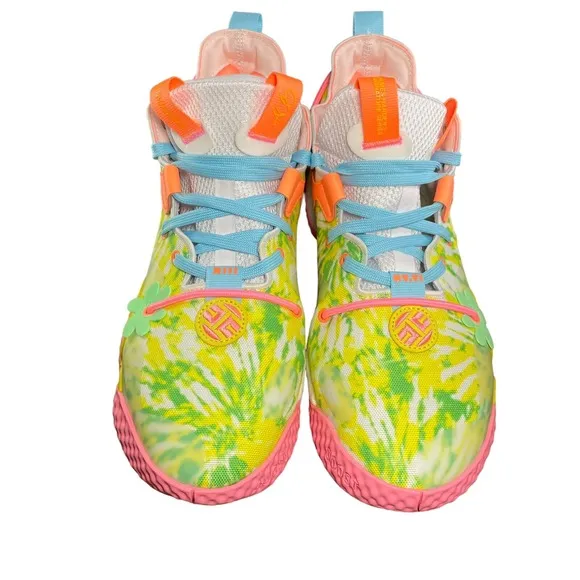 Adidas Harden Vol 6 Multicolor/Tie Dye Basketball Shoes HQ6096 Men's Size 12