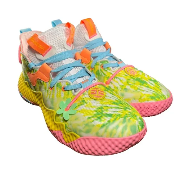 Adidas Harden Vol 6 Multicolor/Tie Dye Basketball Shoes HQ6096 Men's Size 12