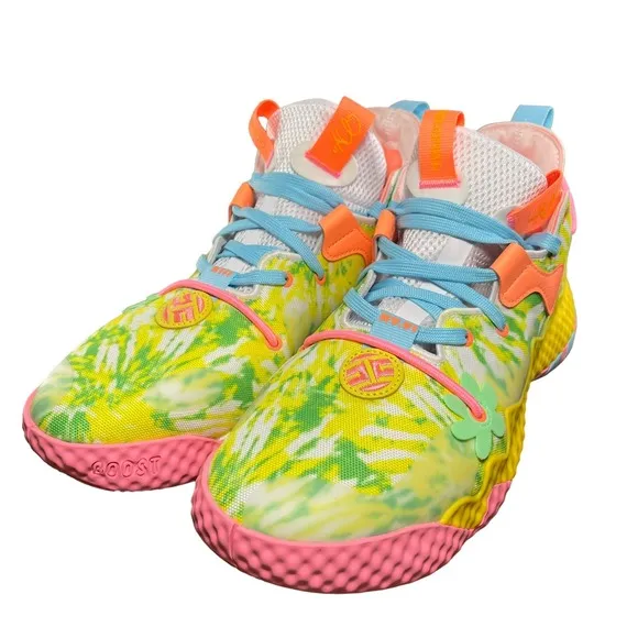 Adidas Harden Vol 6 Multicolor/Tie Dye Basketball Shoes HQ6096 Men's Size 12