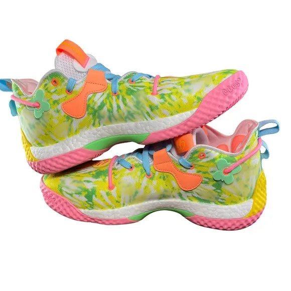 Adidas Harden Vol 6 Multicolor/Tie Dye Basketball Shoes HQ6096 Men's Size 12