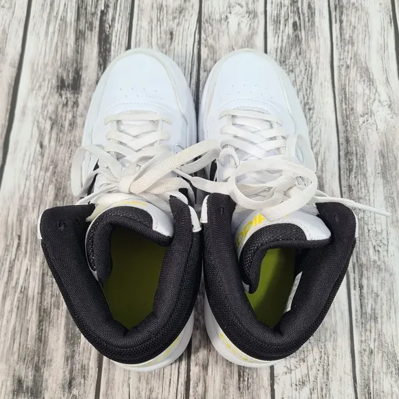 adidas Hoops Mid 3.0 White Black Yellow GZ1928 Kids Sneakers Shoes US Size 5
