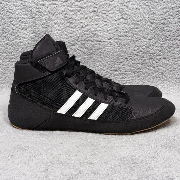 Adidas HVC 2 Mens Size 15 Wrestling Shoes Sneakers Black White AQ3325