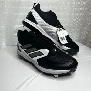 Adidas Icon 8 Baseball Cleats Mens Black White Metal Molded Cleats Size 17, NWT