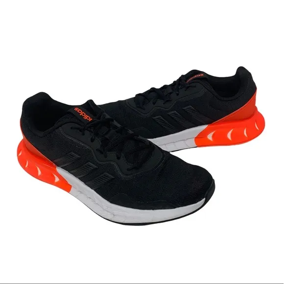 Adidas KAPTIR SUPER BOOST Black Orange Running Walking Shoes Men's Size 11.5