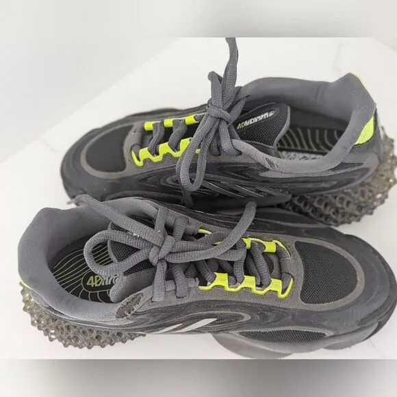 Adidas Men 4D Krazed mesh upper Black metallic  Solar Yellow sneakers size 6.5
