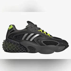 Adidas Men 4D Krazed mesh upper Black metallic  Solar Yellow sneakers size 6.5
