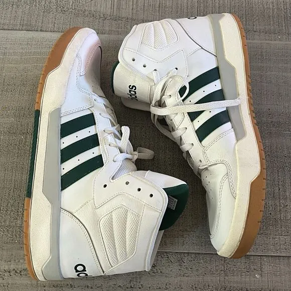 Adidas Mens 12YHigh Top Shoes Neo Entrap Mid 'White Collegiate Green' II EG4308