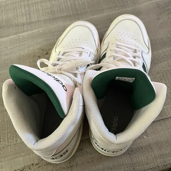 Adidas Mens 12YHigh Top Shoes Neo Entrap Mid 'White Collegiate Green' II EG4308