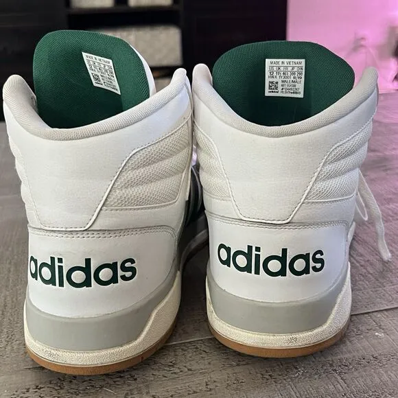 Adidas Mens 12YHigh Top Shoes Neo Entrap Mid 'White Collegiate Green' II EG4308
