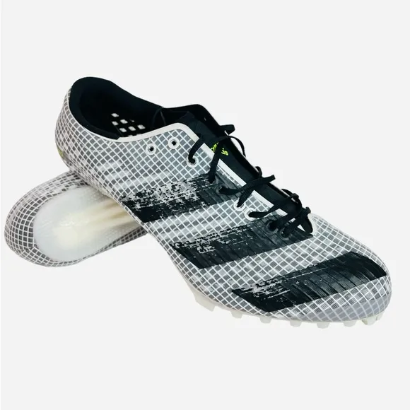 Adidas Mens Adizero Finesse Track Spikes Black/White Sprint FY0335 Size 12