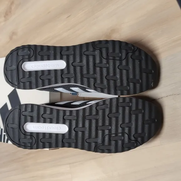 Adidas Men's Black and White Running Shoes