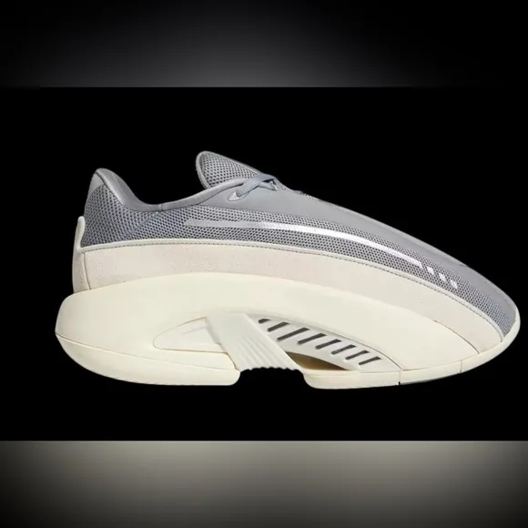 Adidas Men's Gray and White Sneakers