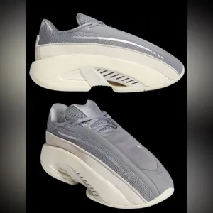 Adidas Men's Gray and White Sneakers