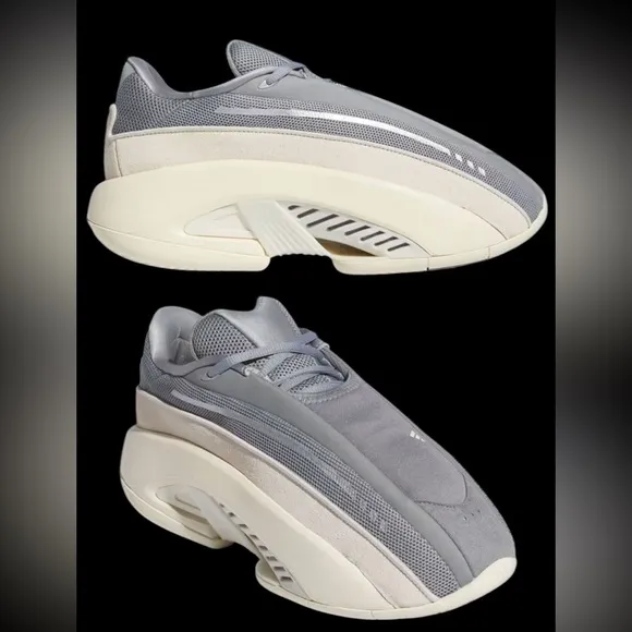 Adidas Men's Gray and White Sneakers